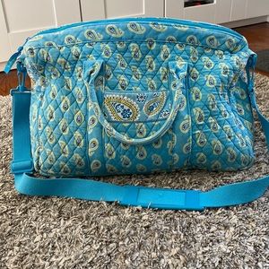 Vera Bradley Weekender Travel Bag - Vintage Bermuda Blue pattern (2008)